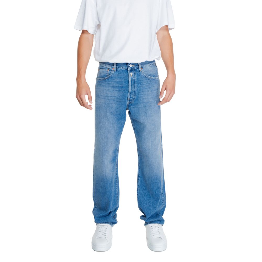 Replay – Blaue Jeans aus Baumwolle mit entspannter Passform