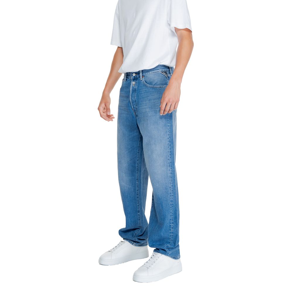 Replay – Blaue Jeans aus Baumwolle mit entspannter Passform