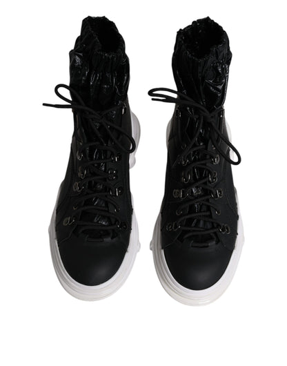 Dolce &amp; Gabbana – Galileo – Hohe Sneakers aus schwarzem Nylon