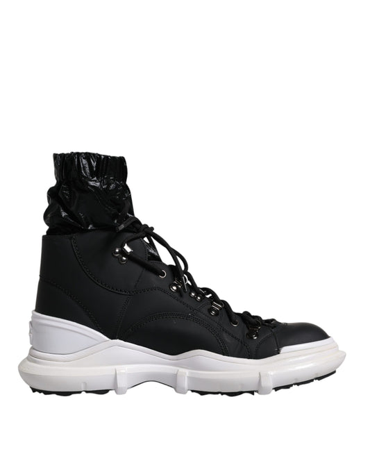 Dolce &amp; Gabbana – Galileo – Hohe Sneakers aus schwarzem Nylon