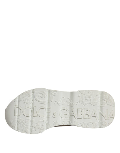Dolce &amp; Gabbana Daymaster Low Top Sneakers aus weißem Leder
