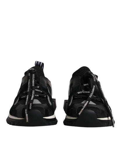 Dolce &amp; Gabbana Schwarz Weiß Logo Sorrento Herren Sneakers Schuhe