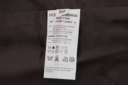 Dolce &amp; Gabbana Graue gestreifte Baumwoll-Strickjacke STAFF