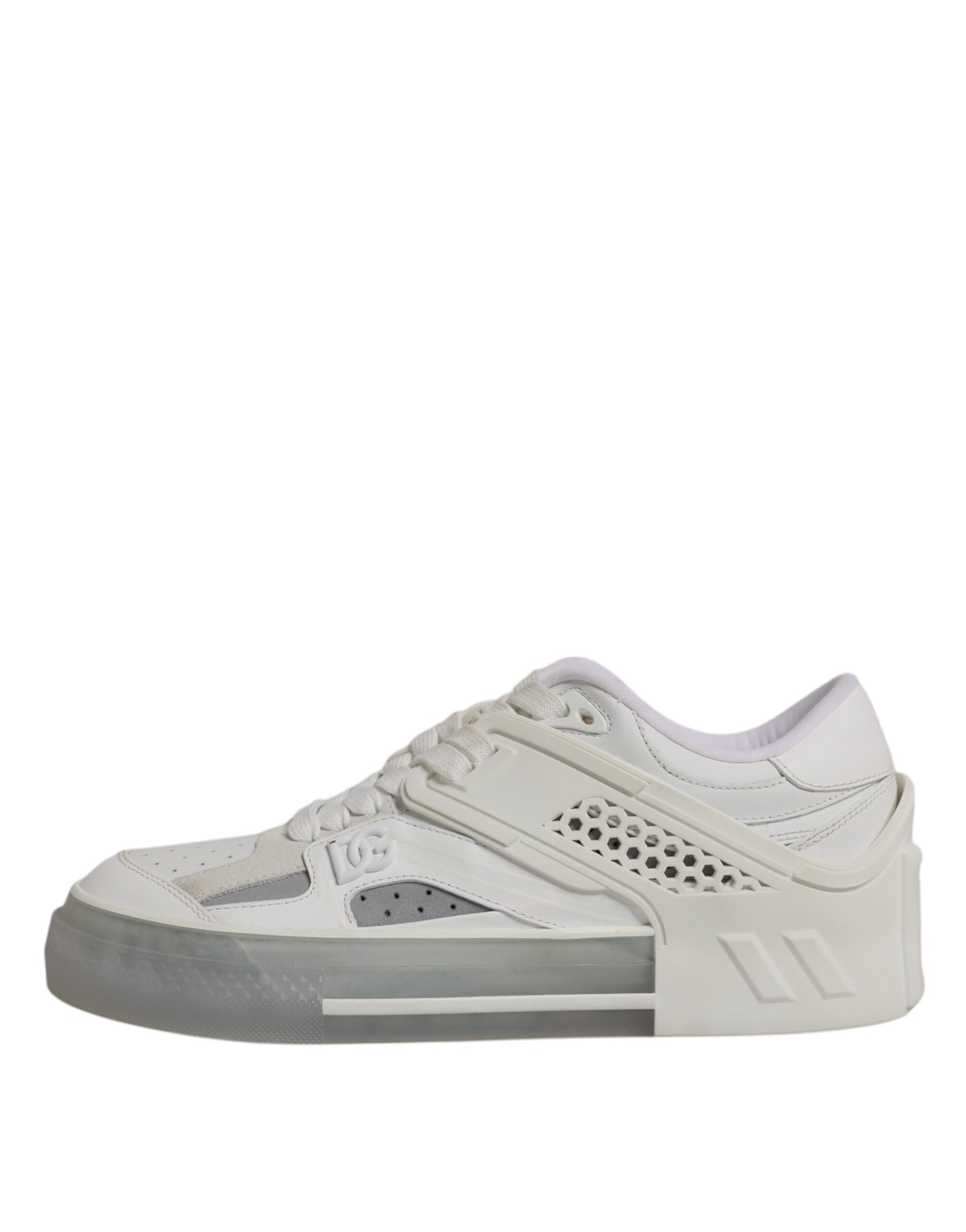 Dolce &amp; Gabbana – Weiße DG-Logo-Sneakers „Custom 2.Zero“