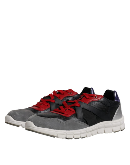 Dolce &amp; Gabbana Mehrfarbige Low-Top-Sneakers aus Wildleder