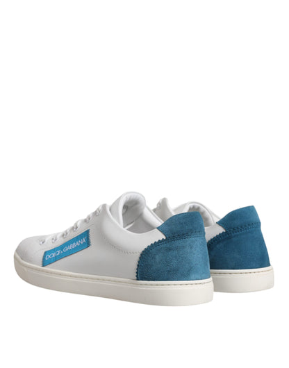Dolce &amp; Gabbana – Weiße London-Sneakers aus Kalbsleder