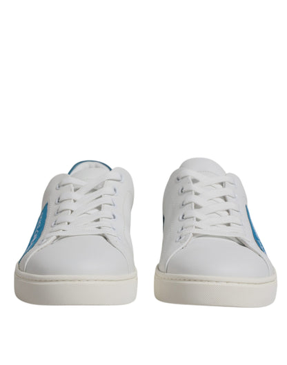 Dolce &amp; Gabbana – Weiße London-Sneakers aus Kalbsleder