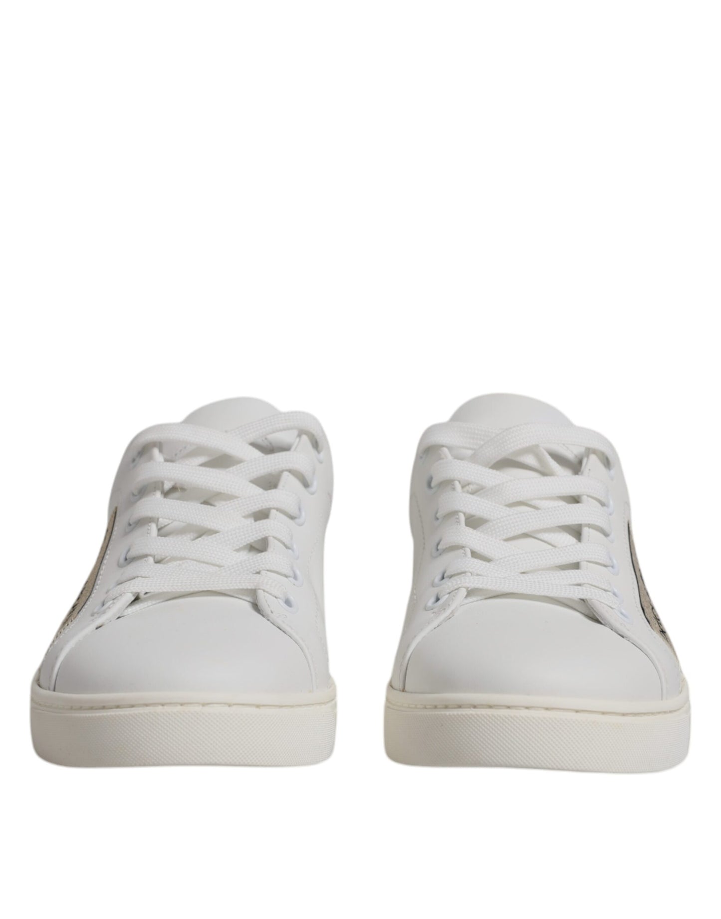 Dolce &amp; Gabbana – Weiße London-Sneakers aus Kalbsleder