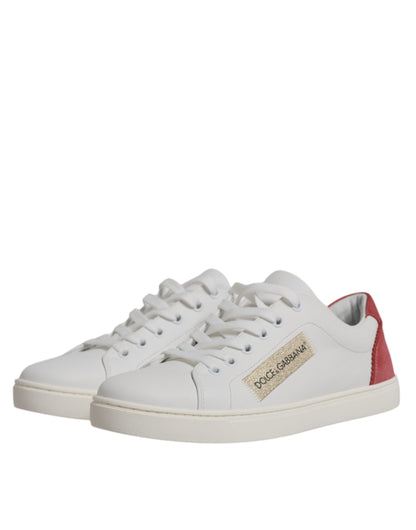 Dolce &amp; Gabbana – Weiße London-Sneakers aus Kalbsleder