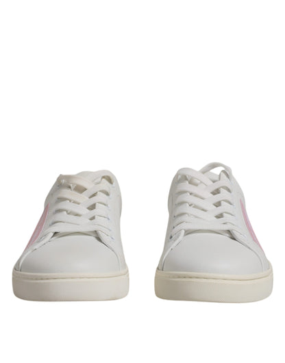 Dolce &amp; Gabbana – Weiße, klassische Sneakers aus Kalbsleder
