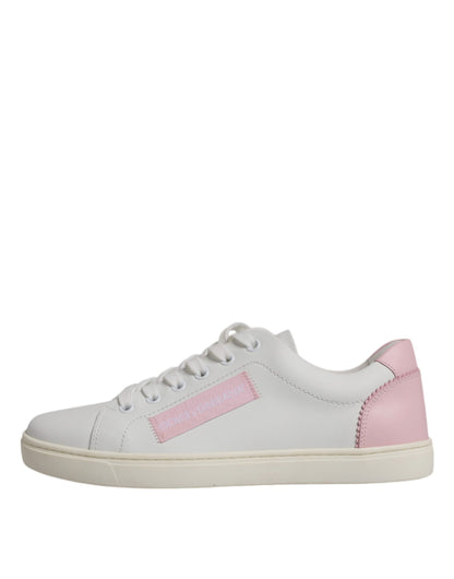 Dolce &amp; Gabbana – Weiße, klassische Sneakers aus Kalbsleder