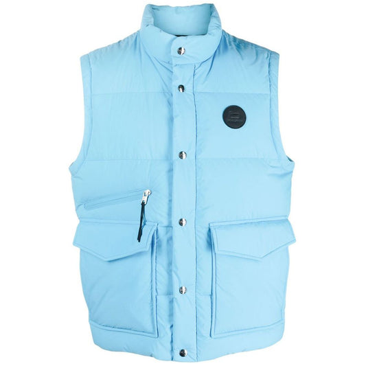Woolrich Hellblaue Polyester Herren Weste