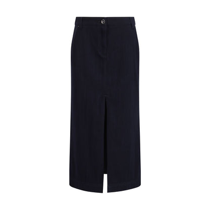 Blauer Baumwollrock von Giorgio Armani