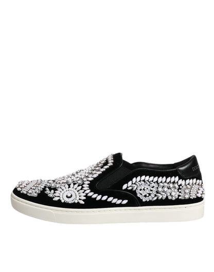Dolce &amp; Gabbana – London – Schwarze Slipper für Herren mit Verzierung
