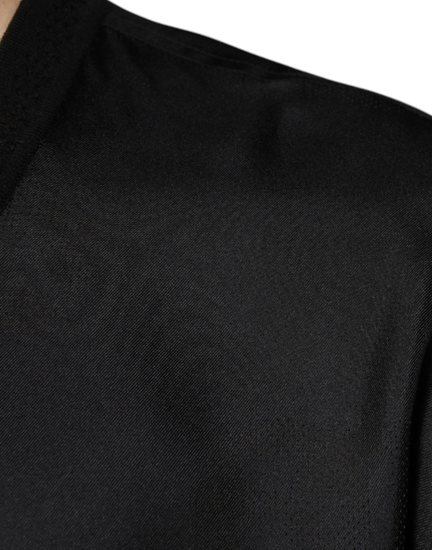 Dolce &amp; Gabbana Black Cotton Square Neck Short Sleeve T-shirt