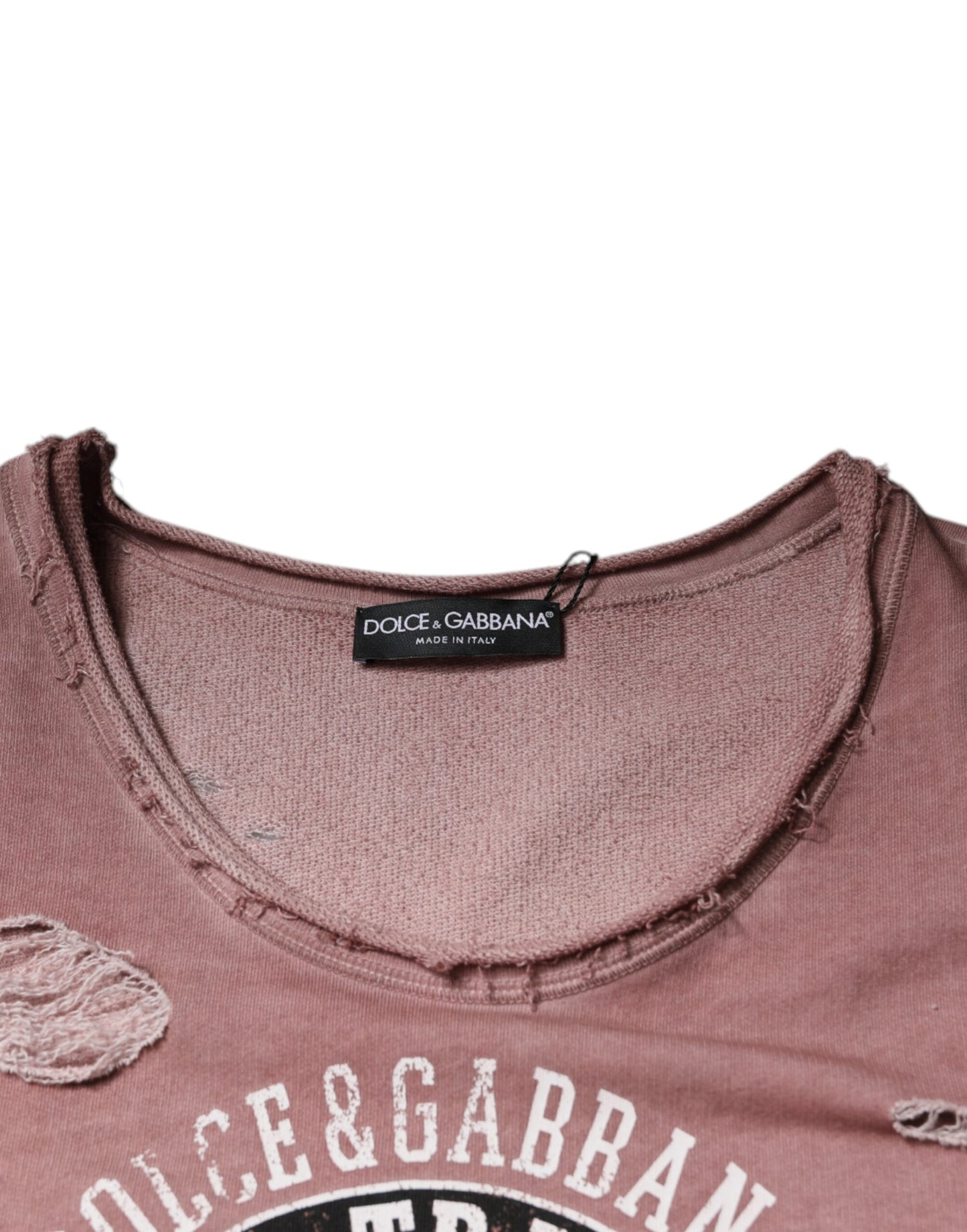 Dolce &amp; Gabbana Brown Cotton Round Neck Sleeveless T-shirt