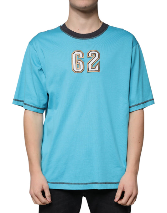 Dolce &amp; Gabbana Blue Logo Crew Neck Short Sleeves T-shirt