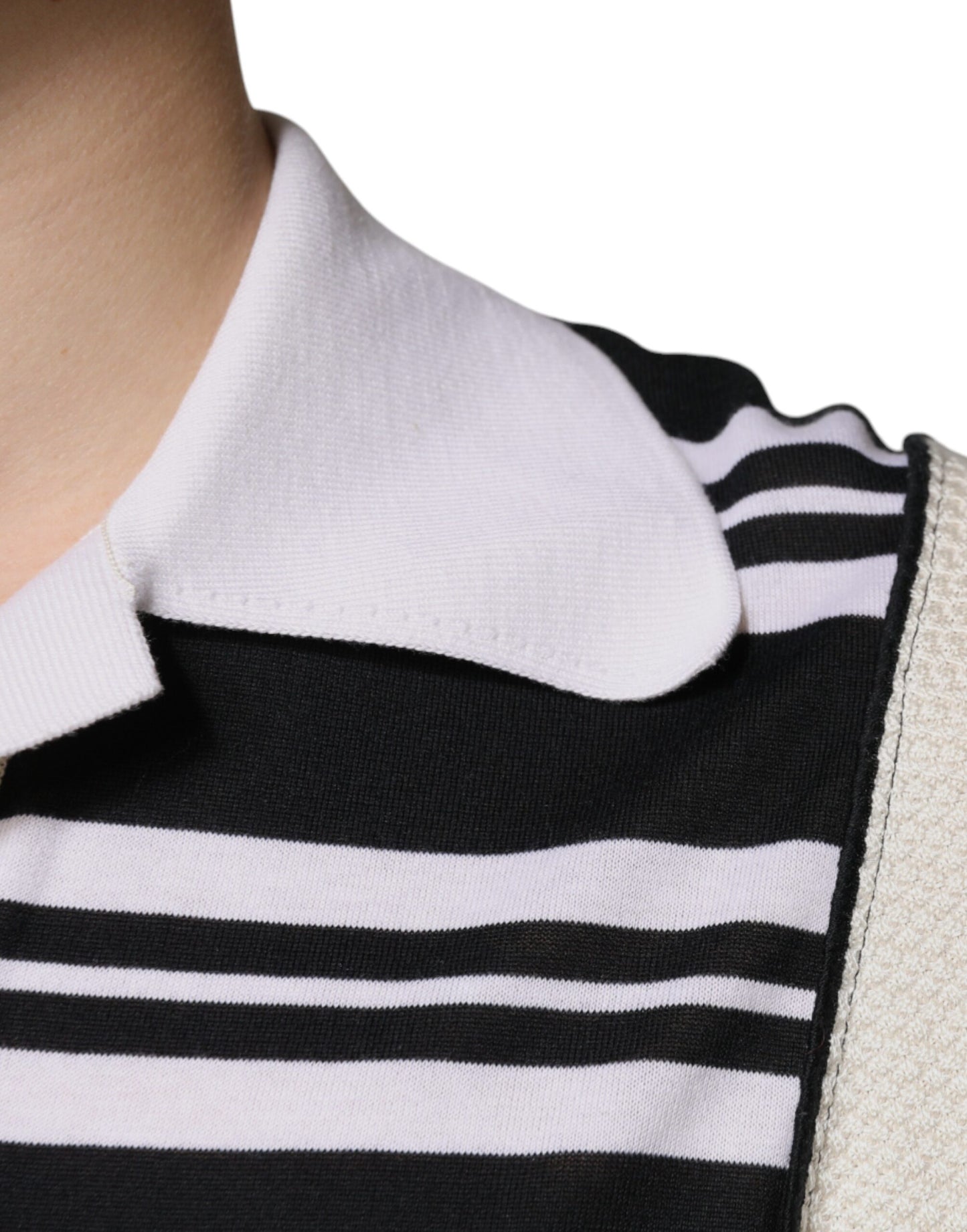 Dolce &amp; Gabbana Multicolor Stripe Collared Polo T-shirt
