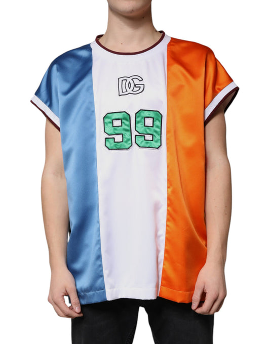 Dolce &amp; Gabbana – Ärmelloses T-Shirt aus mehrfarbigem Jersey