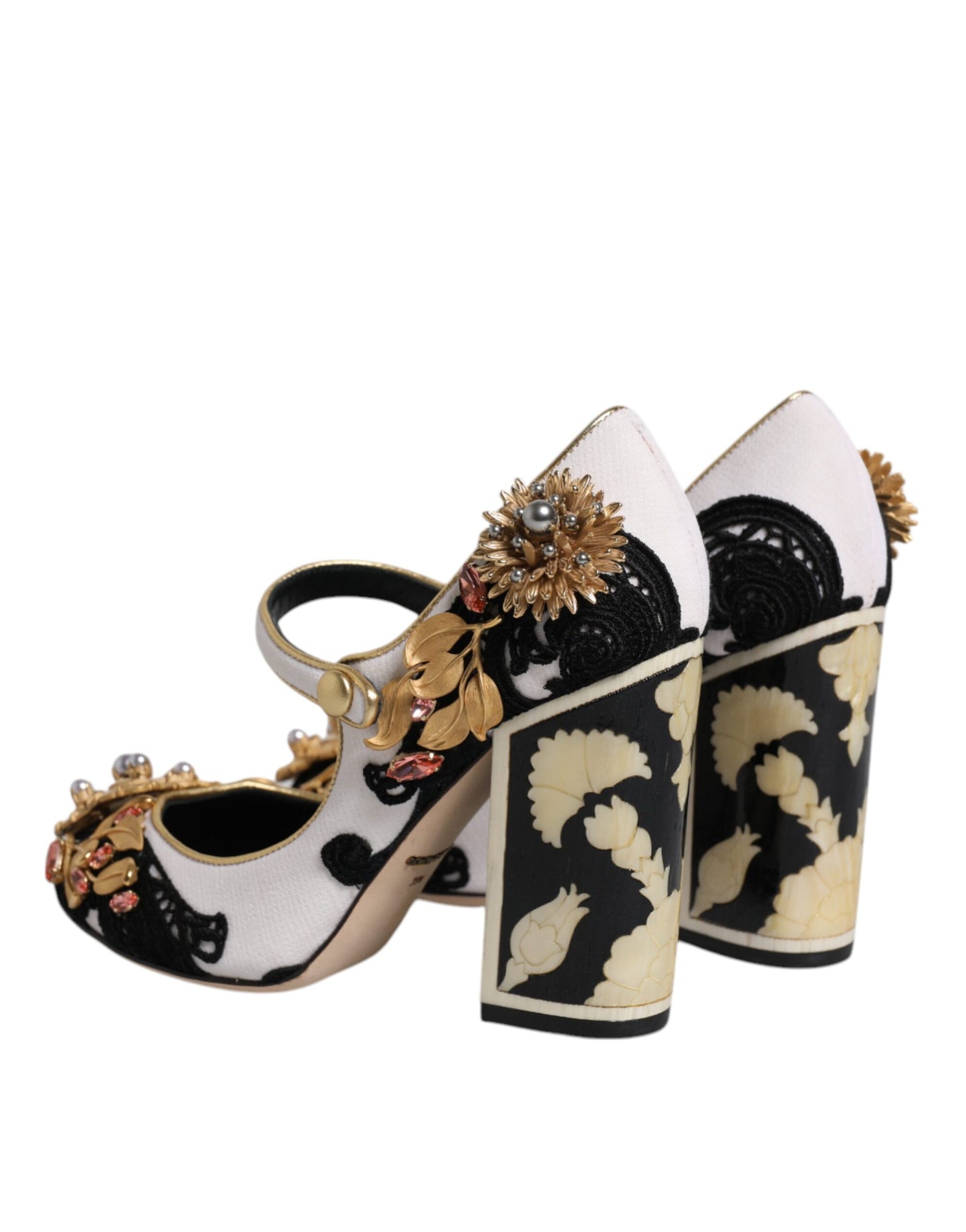 Dolce &amp; Gabbana Mehrfarbige Pumps mit verzierten Absätzen
