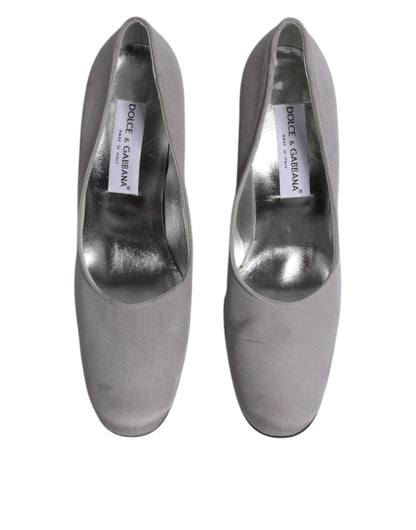 Dolce &amp; Gabbana Graue Pumps aus Wildleder mit hohem Absatz