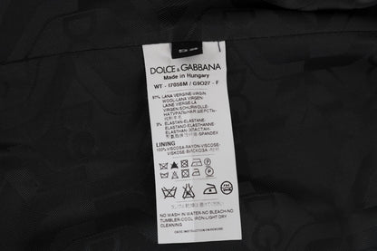 Dolce &amp; Gabbana Graue Wollstretch-Strickjacke