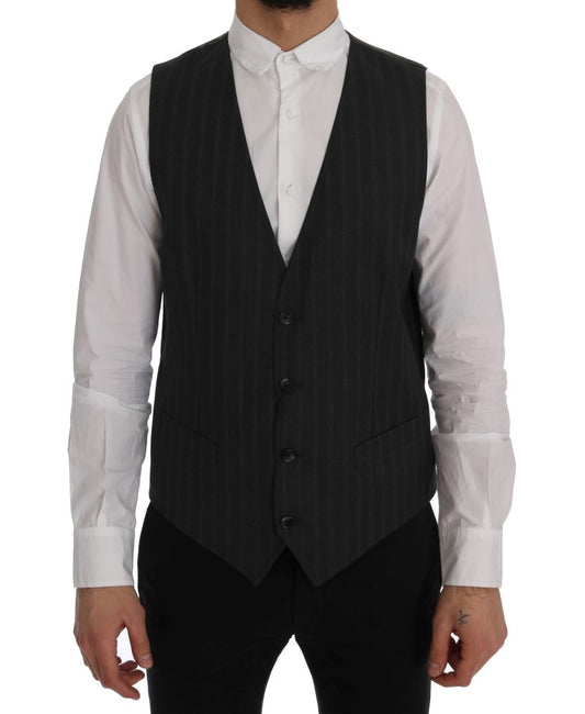 Dolce &amp; Gabbana Grauer STAFF Wollstretch-Cardigan