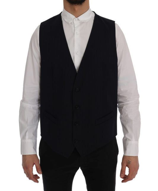 Dolce &amp; Gabbana Blauer STAFF Wollstretch-Cardigan