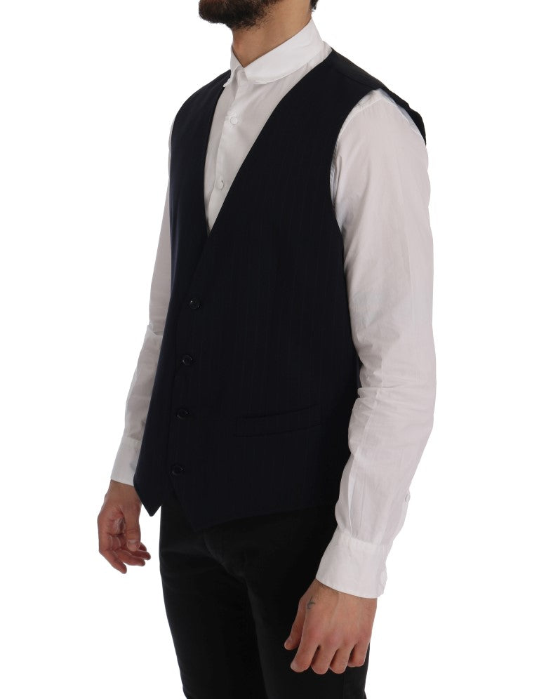 Dolce &amp; Gabbana Blauer STAFF Wollstretch-Cardigan