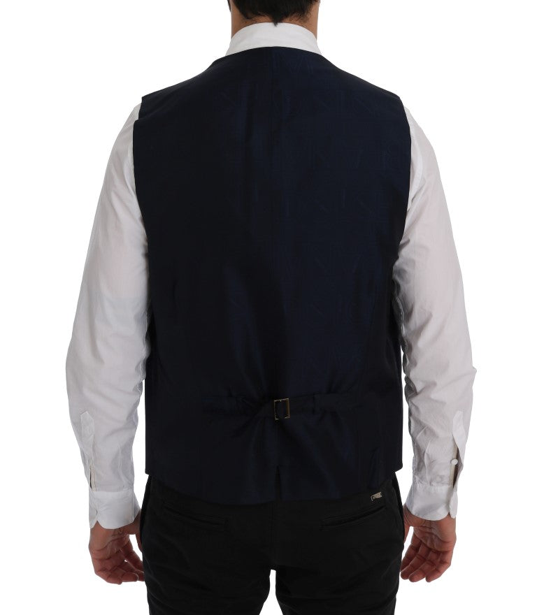 Dolce &amp; Gabbana Blauer STAFF Wollstretch-Cardigan
