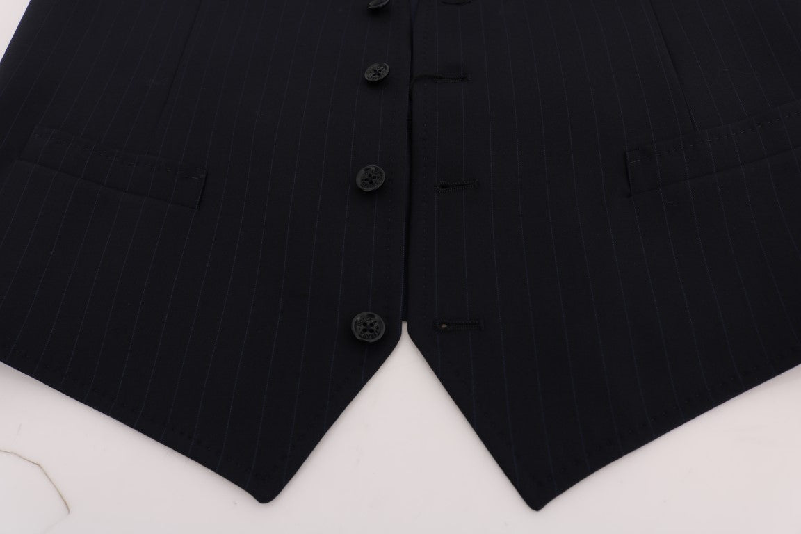 Dolce &amp; Gabbana Blauer STAFF Wollstretch-Cardigan