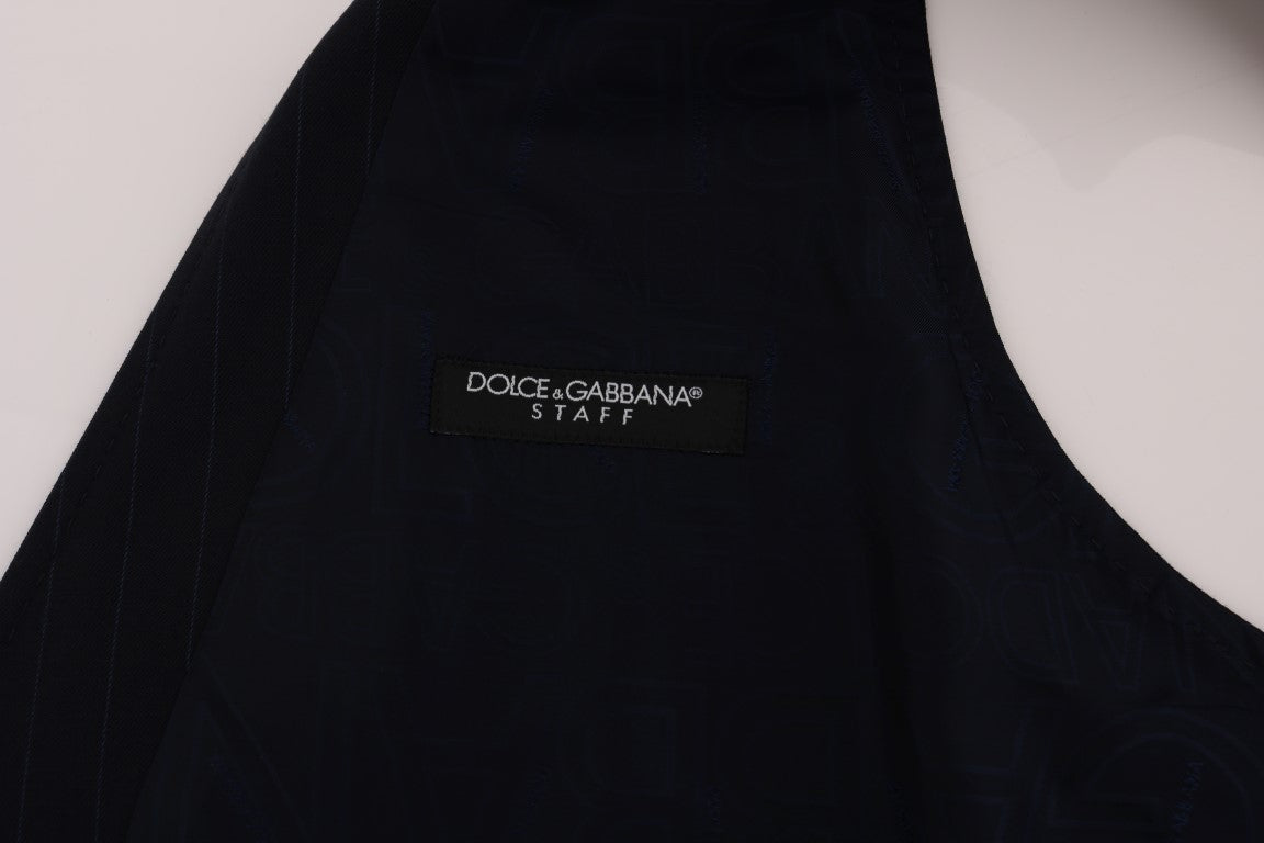 Dolce &amp; Gabbana Blauer STAFF Wollstretch-Cardigan