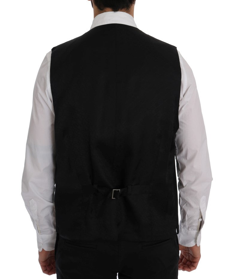 Dolce &amp; Gabbana Schwarzer STAFF Wollstretch-Cardigan