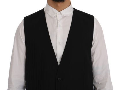 Dolce &amp; Gabbana Schwarzer STAFF Wollstretch-Cardigan
