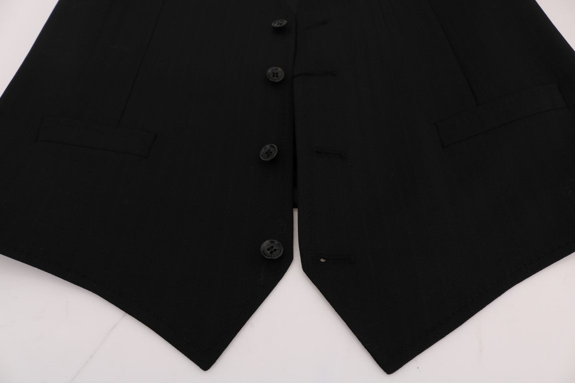 Dolce &amp; Gabbana Schwarzer STAFF Wollstretch-Cardigan