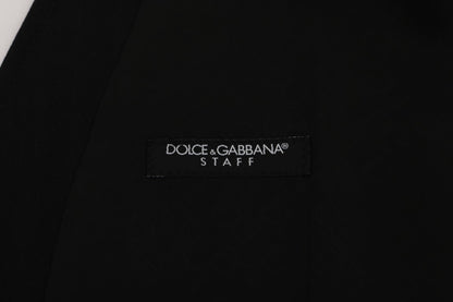 Dolce &amp; Gabbana Schwarzer STAFF Wollstretch-Cardigan