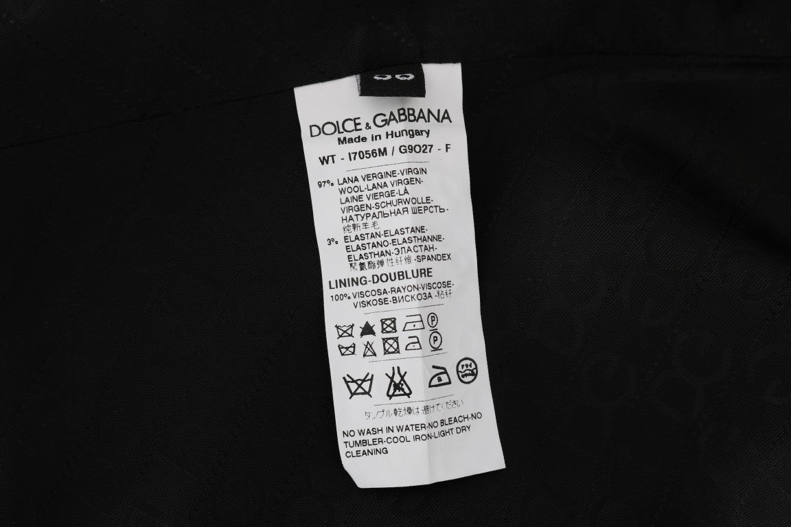 Dolce &amp; Gabbana Schwarzer STAFF Wollstretch-Cardigan
