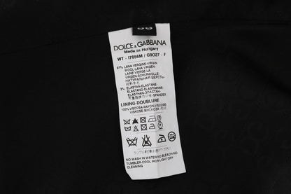 Dolce &amp; Gabbana Schwarzer STAFF Wollstretch-Cardigan