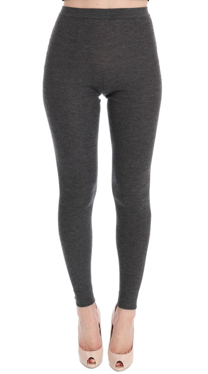 Dolce &amp; Gabbana Graue Kaschmir-Stretch-Strumpfhose