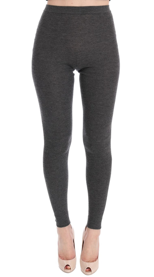 Dolce &amp; Gabbana Graue Kaschmir-Stretch-Strumpfhose