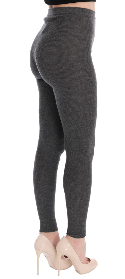 Dolce &amp; Gabbana Graue Kaschmir-Stretch-Strumpfhose