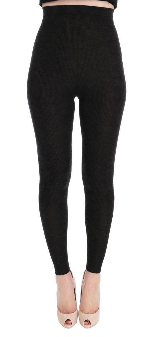 Dolce &amp; Gabbana Graue Kaschmir-Stretch-Strumpfhose