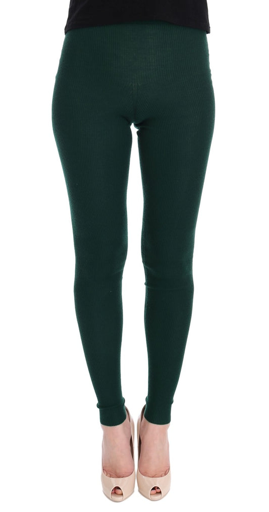 Dolce &amp; Gabbana Grüne Kaschmir-Stretch-Strumpfhose