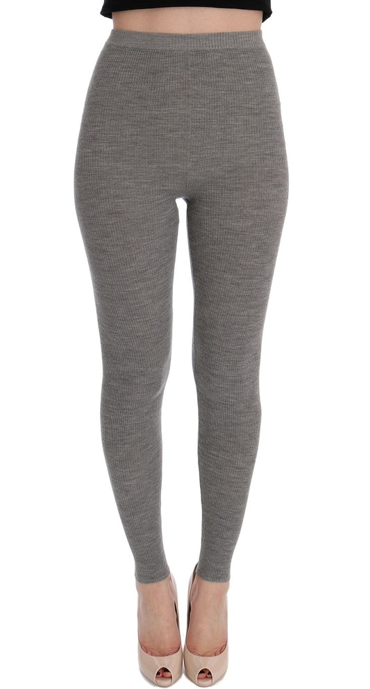 Dolce &amp; Gabbana Graue Kaschmir-Stretch-Strumpfhose