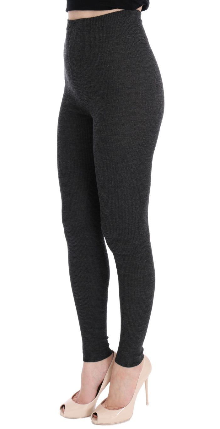 Dolce &amp; Gabbana Graue Wollstretchstrumpfhose