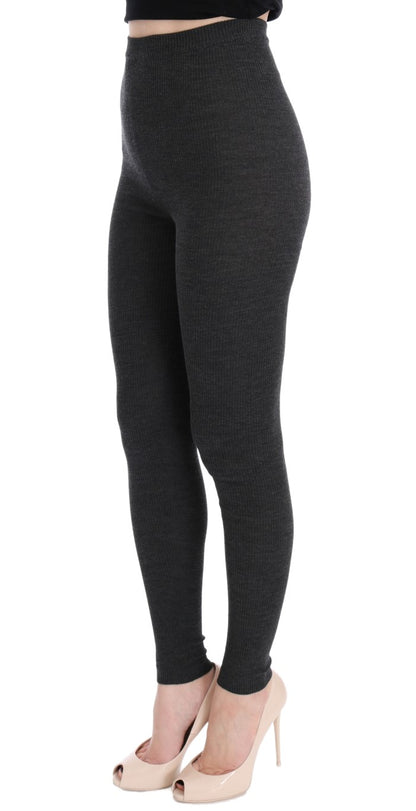 Dolce &amp; Gabbana Graue Wollstretchstrumpfhose