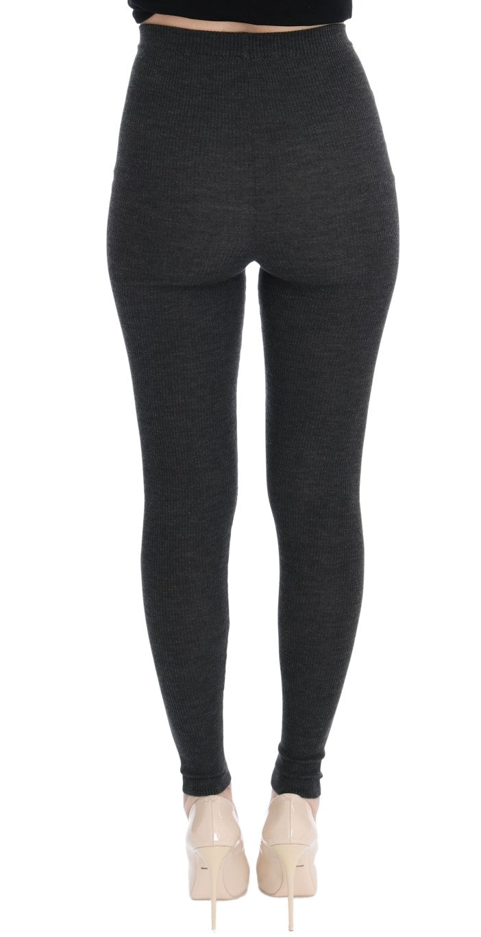 Dolce &amp; Gabbana Graue Wollstretchstrumpfhose