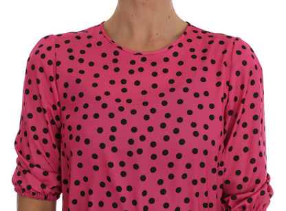 Dolce &amp; Gabbana – Seidenbluse mit rosa Punkten