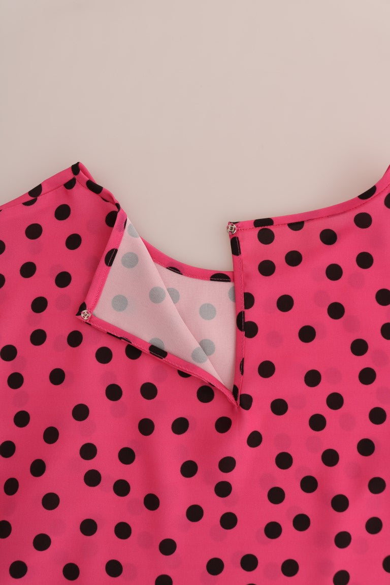 Dolce &amp; Gabbana – Seidenbluse mit rosa Punkten