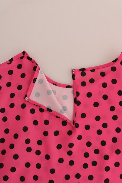 Dolce &amp; Gabbana – Seidenbluse mit rosa Punkten